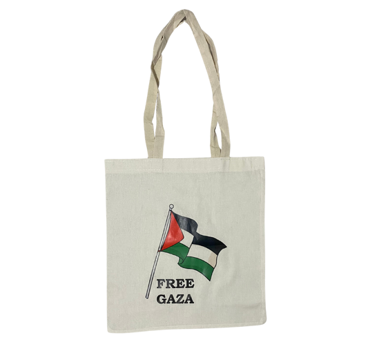 Cream Palestine Tote Bag Free gaza Design